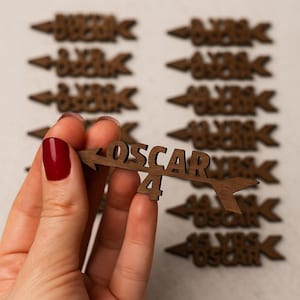 Set of 16 personalized height markers, Wood growth chart markers, Custom growth marker, Height marker for growth chart,Height markers arrows