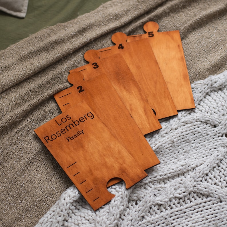 Custom Growth Chart, Puzzle Growth Chart, Wooden Growth Chart Ruler