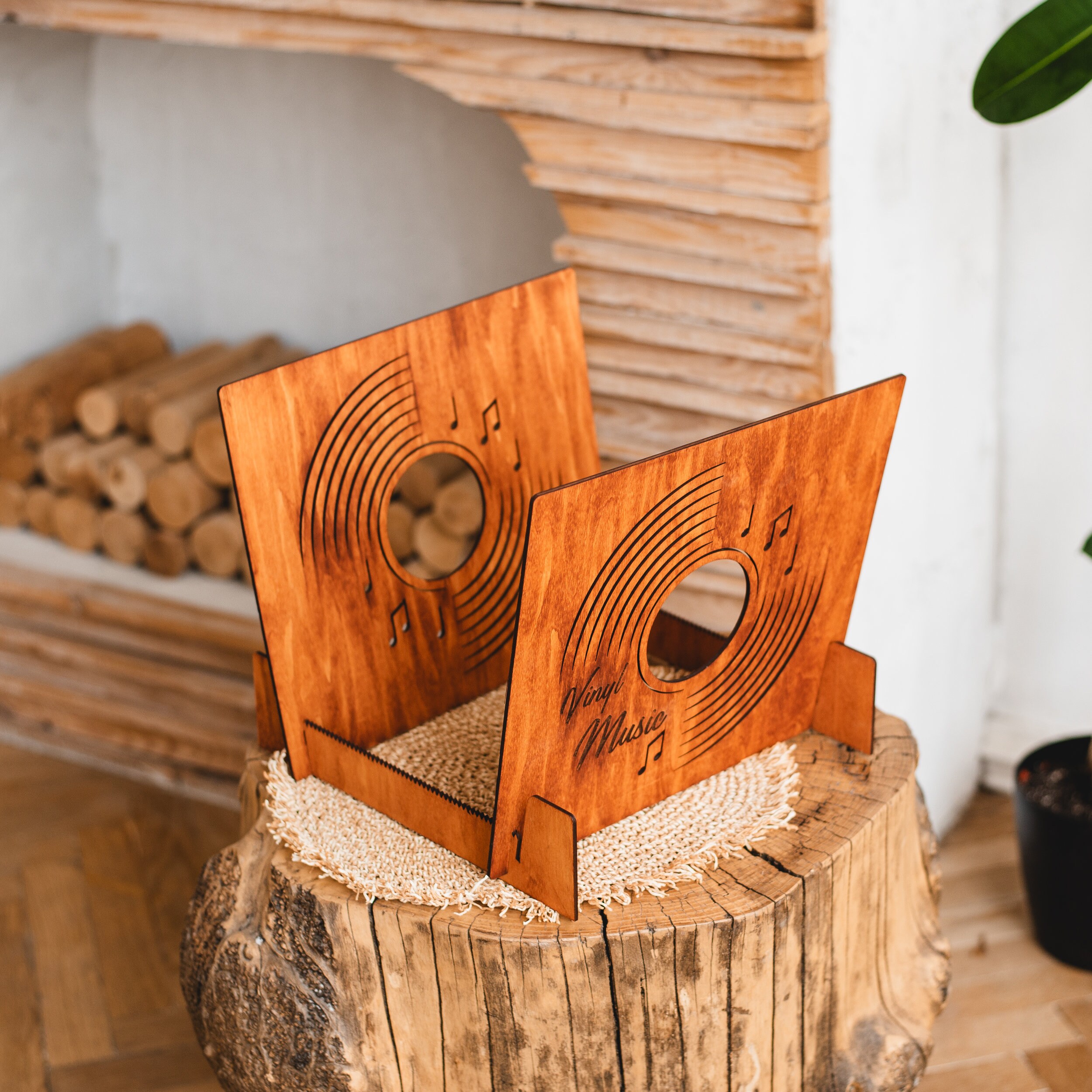 Espositore Per Dischi In Vinile In Bambù | Contiene Fino A 50 LP | Design Inclinato, Ecologico, Facile Da Montare | ZONSWORLD