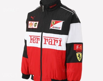 Nascar Jacke Vintage Jacke Rennfahrer Jacke Rennjacke, Formel F1 Racking Jacke, Bomberjacke Oversize Jacke, F1 Ferrari Racing Jacke