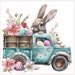 12 Printable Bunny Vintage Easter Kids Clipart for Home Decor, Easter ...