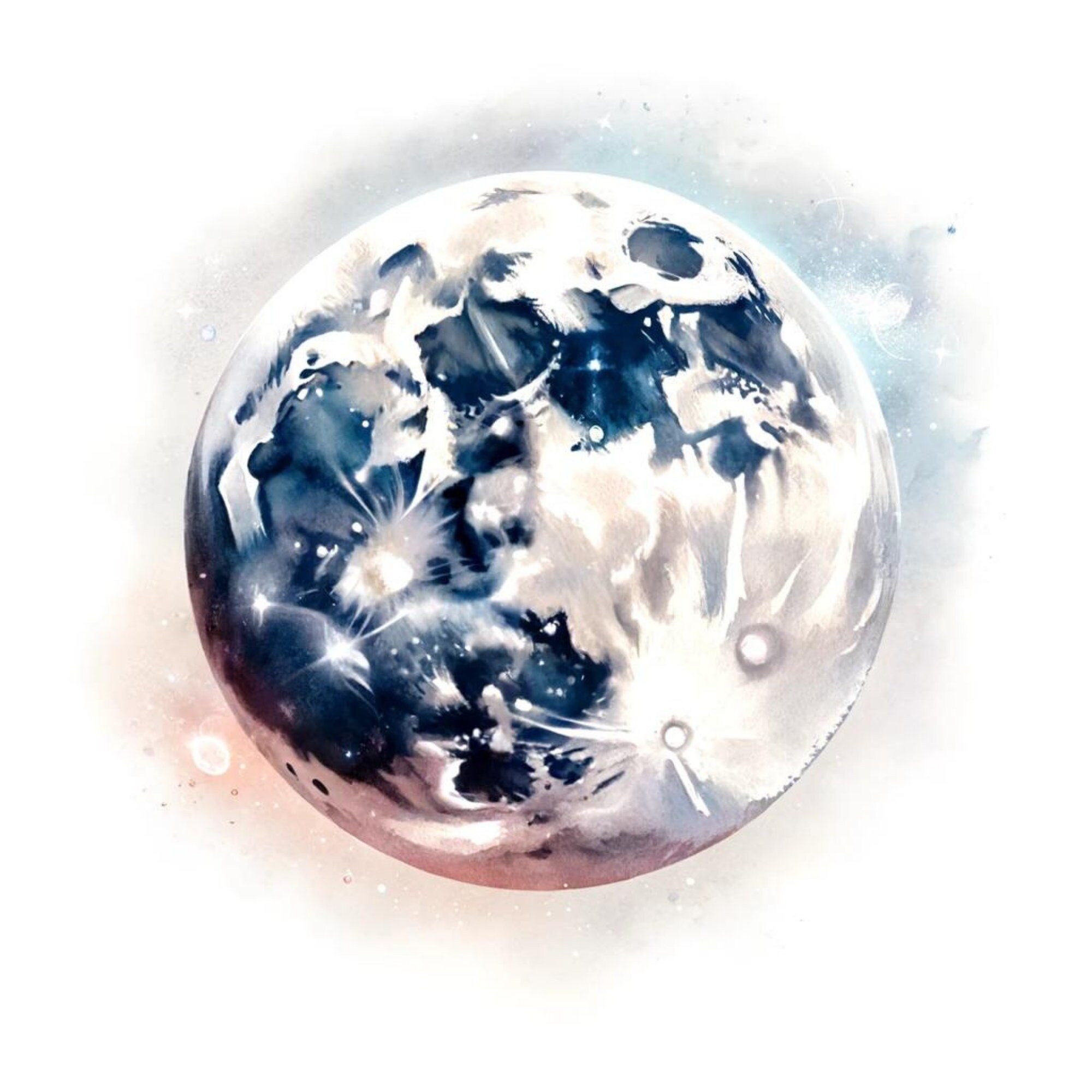 Celestial Watercolor Clipart for Paper Crafts, Instant Download for ...