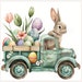 12 Printable Bunny Vintage Easter Kids Clipart for Home Decor, Easter ...