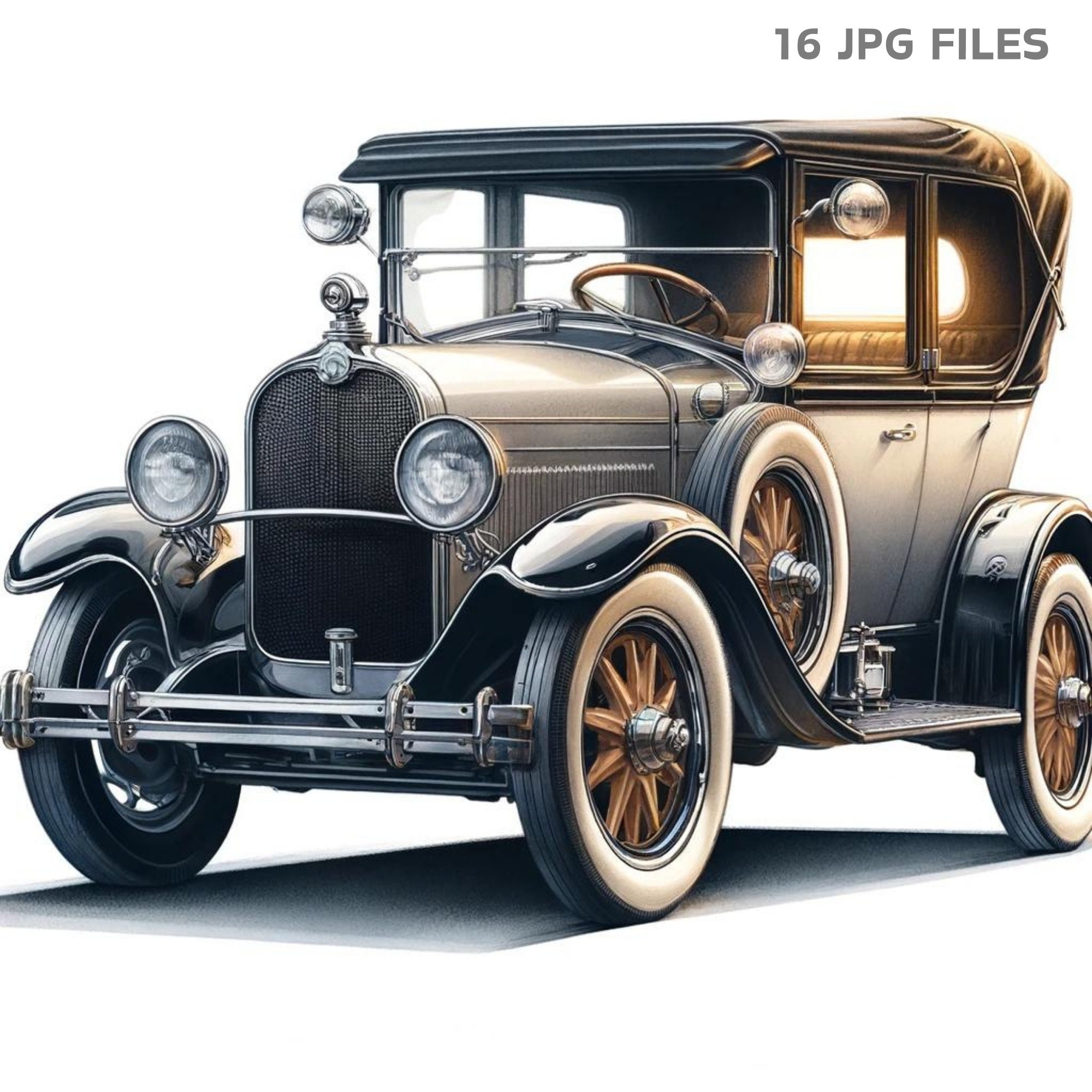 Retro Clipart Set of Old Cars, Commercial Use, Watercolor Clipart for ...