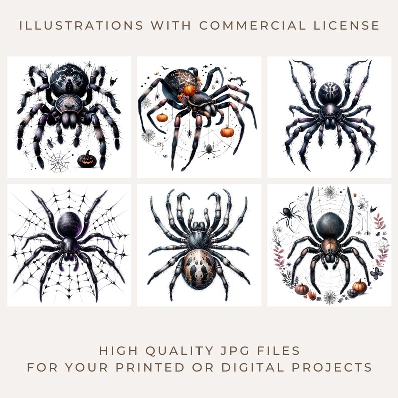 Spooky Spider Web Digital Art Print, Halloween Drawings Junk Journal ...