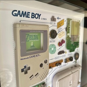 ORIGINAL GAMEBOY Teardown template ZELDA version white blueprint background image 6