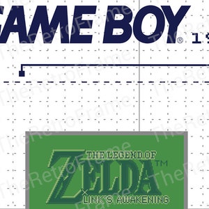 ORIGINAL GAMEBOY Teardown template ZELDA version white blueprint background image 3