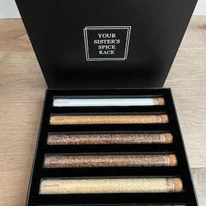 A unique gift set. These gourmet salts and sugar sets enhance flavors and finish off foods just as spices do. Perfect for everyday cooking.