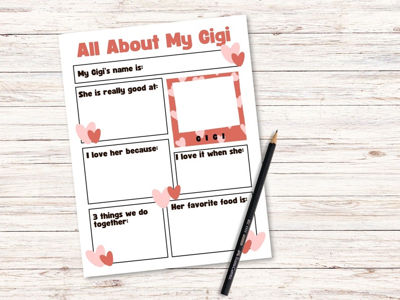 All About My Mom, Mother's Day Printable, INSTANT DOWNLOAD, Mother's ...