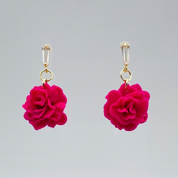 Statement Earrings | Flowers | Polymer Clay | Summer | Dangles | Blumen Ohrringe