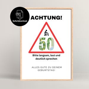 Regalo divertido en efectivo para el 50 cumpleaños, disponible de inmediato para imprimir | Cumpleaños redondo | Regalo de último minuto | A4 | Descarga instantánea en formato PDF