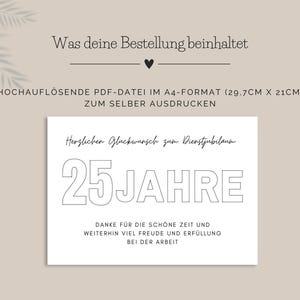 Vorlage für ein Geschenk zum Betriebsjubilaeum 25 Jahre