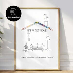 Geldgeschenk voor appartement of huis direct beschikbaar voor afdrukken | Cadeaubon voor housewarming | Cadeau voor housewarming | PDF downloaden | A4