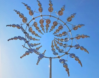 Artful Windmill - Magical Kinetic Metal Windmill Steel Garden Decorations Unique Gardening Gift Rustic Decorations