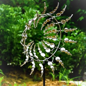 Magic Metal Windmill Kinetic Windmill Steel Metal Garden Decoration Unique Gardening Gift Rustic Decor zdjęcie 2