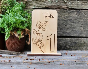 Wedding Table Numbers, Personalized Laser Engraved Decoration for Tables, Signs for Wedding Tables, Bulk Customized Wedding Table Numbers