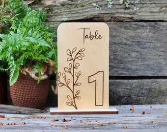 Wedding Table Numbers, Personalized Laser Engraved Decoration for Tables, Signs for Wedding Tables, Bulk Customized Wedding Table Numbers