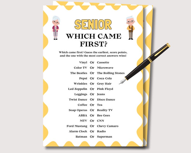 Games for Senior Citizens, Games for Elderly Icebreaker Games, Elderly Games, Birthday Games for Senior Brain Teasers, Seniors Memory Game