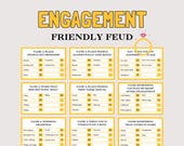 Engagement Party Friendly Feud Game, Fun Printable Engagement Activity, Proposal Family Feud, Engagement Dinner Bridal Shower Game