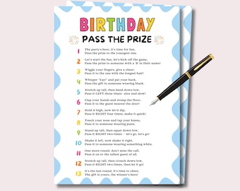 Verjaardag Geef het prijsspel door, verjaardagsfeestje links rechts spel, geef het cadeauspel door, geef het huidige gedicht door, volwassenen kinderen tieners verjaardagsactiviteit