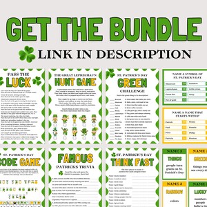 St Patricks Day Friendly Feud Game, Fun Group Saint Patricks Day Game for Adults Kids, St Pattys Day Activity Family Feud, Leprechaun Trivia image 5