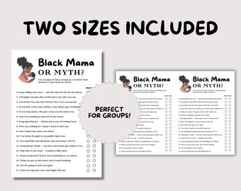 Black Mama Sayings Games Bundle, Black Mom Sayings Baby Shower
