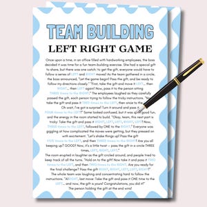 Teambuilding spel links rechts, spel rechts links voor teambuilding, teambuildingactiviteit voor werk Kantoorspellen, teambuilding Geef de prijs door