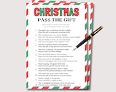 Pass the Gift, Fun Christmas Game for Adults Kids, Pass The Prize Poem, Gift Exchange Game, Office Christmas Party Game, Pass the Present