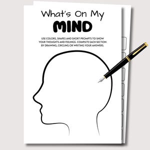What’s On My Mind Game, Mental Health Game for Adults Kids, Teen Mental Health Group Activity Feelings Wellness Game Mental Health Awareness