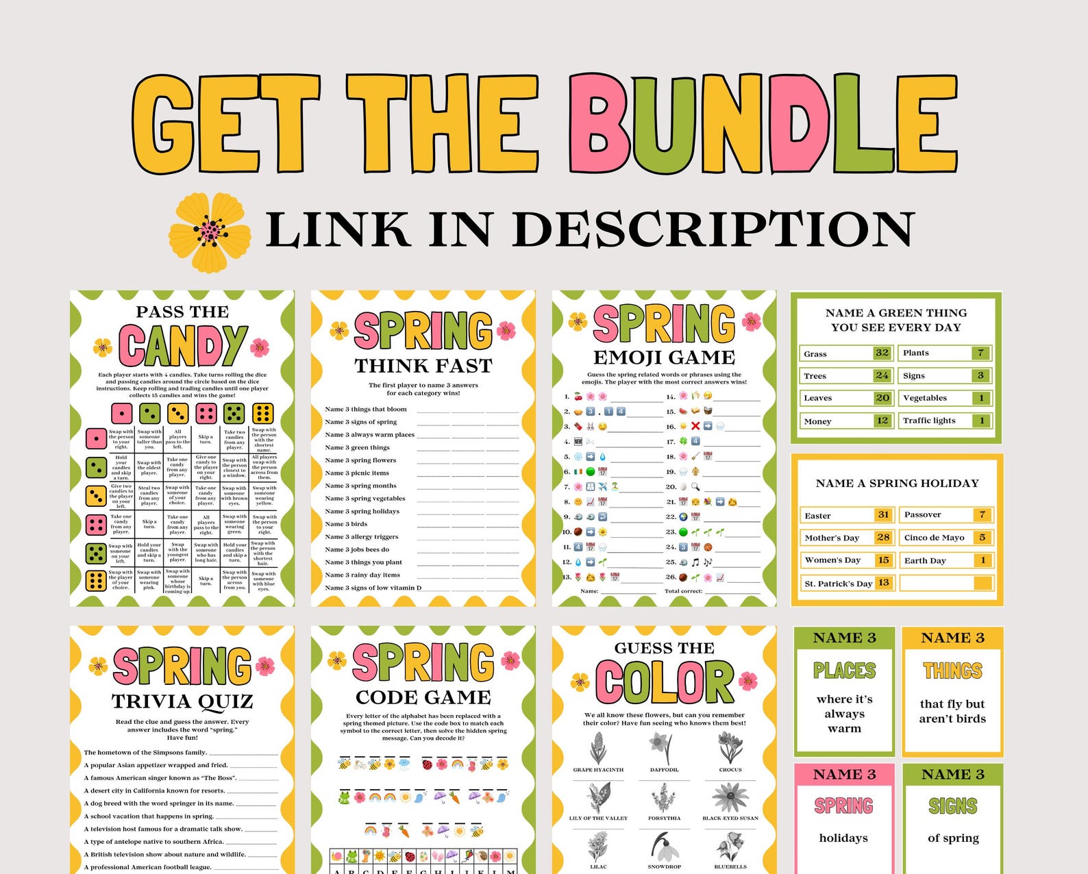 Hello Spring Mad Libs Game, Fun Printable Group Spring Game for Kids ...