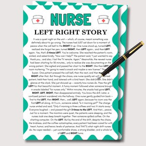 Left Right Nurse Game, Nurse Games, Printable Nursing Party Game, Games for Nurses, Nurse Retirement, Nursing Games, Doctor Medical Games