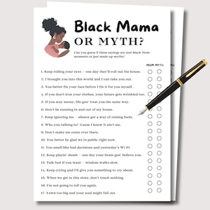 Black Mama Sayings Game, Black Mama Saying, Black Momma Sayings Baby Shower Game, Black Baby Shower Games, Moma Phrase Game, Black Mom Games