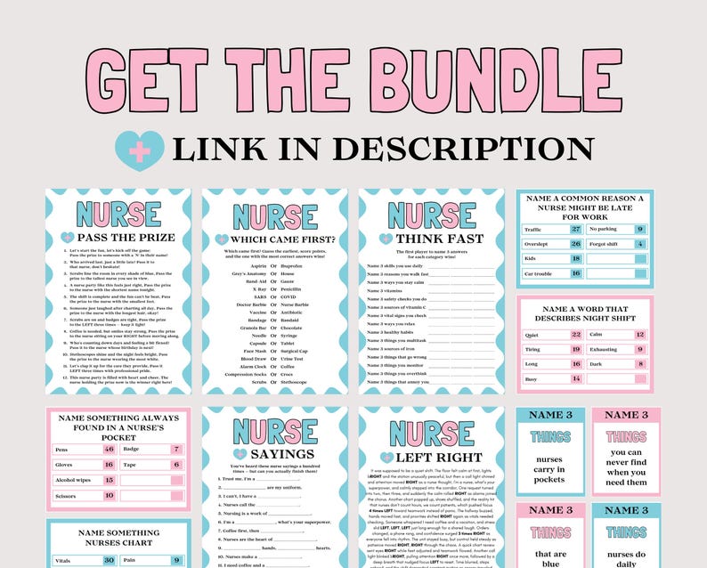 Nurse Which Came First Game, Fun Nurse Game for Medical Party, Nurse Party Trivia Quiz, Nurse Week Activity, Retirement Nurse Medical Game image 5