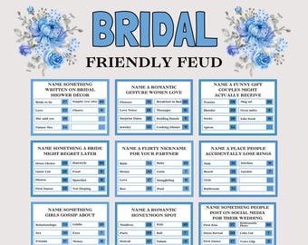 Brautdusche Freundliche Fehde Spiel, Spaß Brautdusche Spiel, Verlobungsfeier Familienfehde, Braut Familie Fehde Spiel, Hochzeit Fehde Spiel
