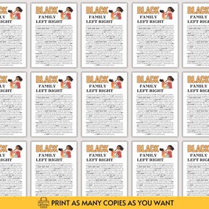 Black Family Left Right Game, Funny Black Family Reunion Game, Black Family Game Pass the Prize, Black Games for Family, Black Game Night image 3