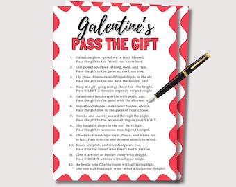 Galentines Pass the Gift Game, Fun Galentines Day Game, Galentine Gift Exchange Game, Adult Galentine Games, Galentines Party Pass the Prize