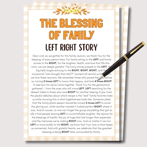 Family Reunion Left Right Game, Family Reunion Games Pass the Gift Exchange Game, Family Reunion Pass the Prize, Christian Family Games