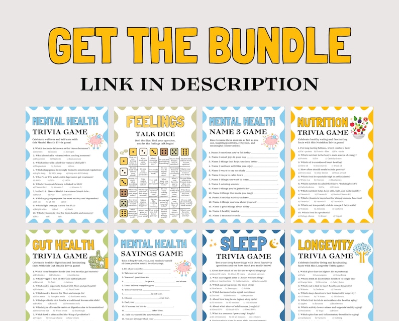 Nutrition Trivia Game, Fun Nutrition Game for Kids Adults Seniors, Nutrition Activity Quiz, Healthy Food Trivia Game, Healthy Eating Game image 5