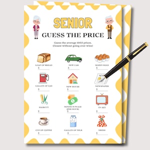 Spellen voor senioren Raad de prijs, spellen voor senioren, seniorenfeestspellen Seniorenspellen, spellen voor ouderen IJsbrekers Memoryspel senioren