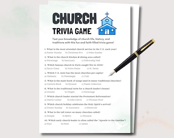 Church Trivia, Games for Church Games Printable, Church Activities, Womens Games for Church, Bible Games, Christian Games, Bible Trivia Game