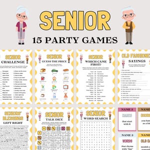Gamesbundel voor senioren, games voor senioren Groepsgames voor senioren Games IJsbrekers Seniorenactiviteiten voor ouderen Verjaardagsgames voor senioren