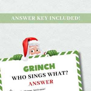 Grinch Song Trivia Game, Funny Christmas Trivia Questions and Answers ...
