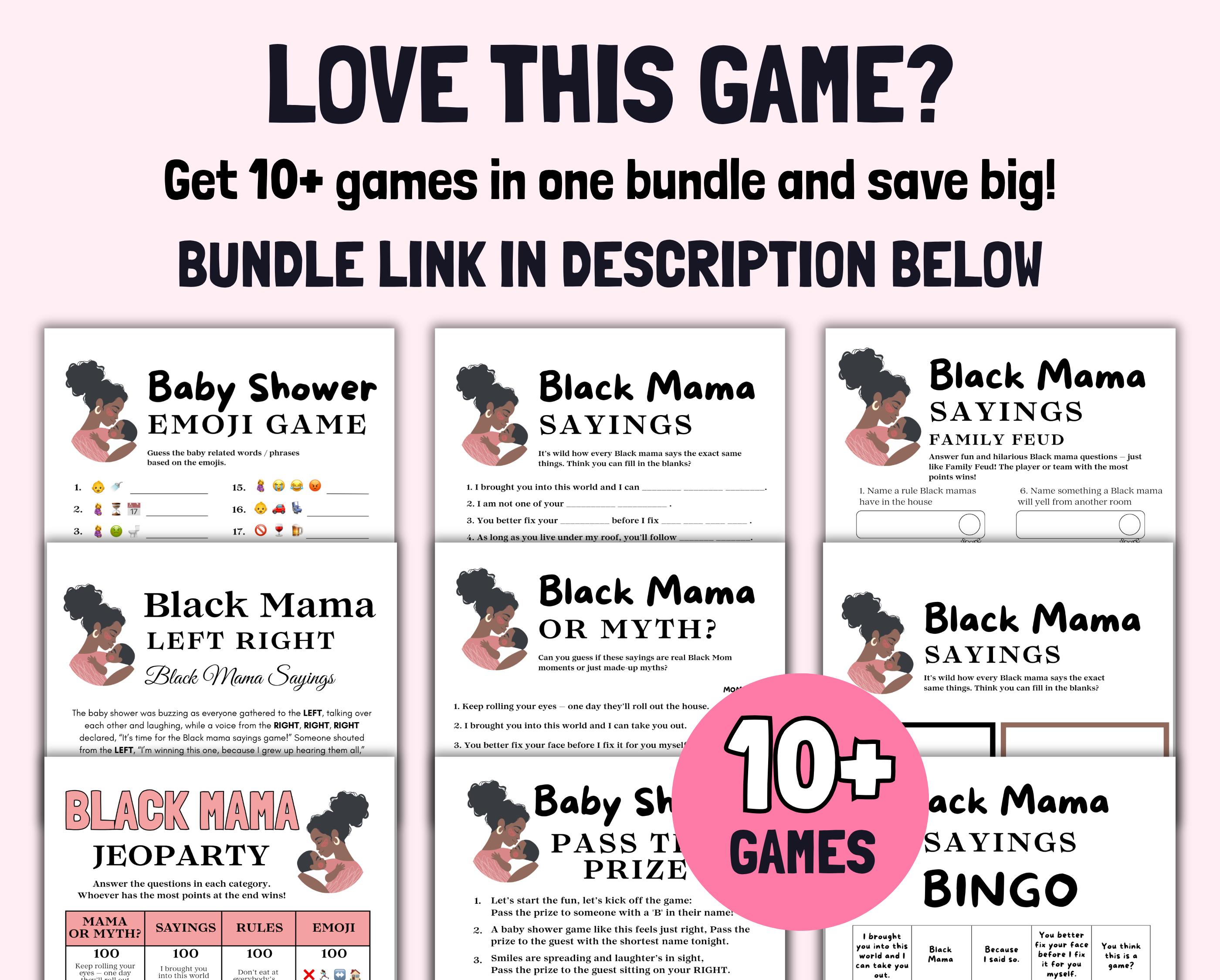 Black Mama Sayings Game Bingo Black Mama Saying, Black Momma