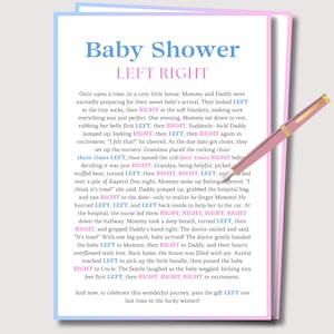 Baby Shower Left Right Game, Pass the Prize Baby Shower Game, Baby Shower Pass the Prize Poem, Baby Shower Games, Pass the Gift Baby Shower
