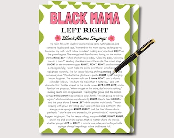 Black Mama Sayings Games Bundle, Black Mom Sayings Baby Shower