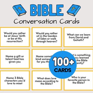 Juego bíblico rompehielos para niños y adultos, divertido juego de estudio bíblico, juego cristiano familiar para conversar, juego para la escuela dominical de adolescentes para actividades en la iglesia.