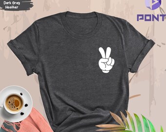 Disney Pocket Size Peace Sign Shirt, Peace Mickey Shirt, Disneyworld Shirts, Cute Disney Mickey Shirts, Retro Disney Shirt, Disneyland shirt