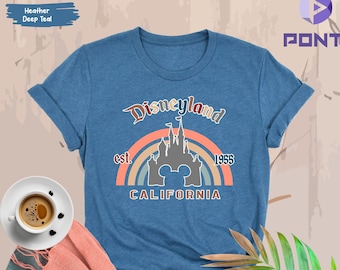 Disneyland Est 1955 Shirt, Vintage Disneyland Shirt, Disneyland 1955 Shirt, Retro Disney Shirts, Retro Disney Shirt, Disney Castle Shirt