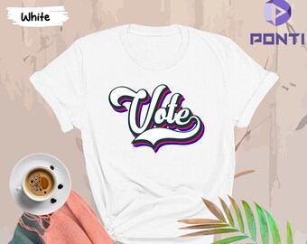 Vote Shirt, Retro Voting Tee, Vote Blue TShirt, 2024 Elections T-shirt, Republican T-Shirt, Liberal Gift, Voter Turnout Activism, Trump