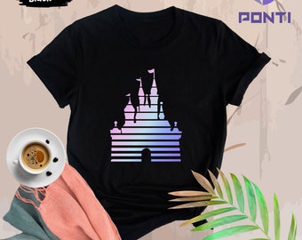 Ombre Pastel Disney Castle Shirt, Colorful Disney Shirt, Disney Shirt, Disney Castle Shirt, Disneyworld Disneyland Shirt, Disney World Shirt